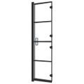 vidaXL Skladací sprchový kút ESG 80x140 cm čierny