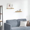 vidaXL Stenná polica Nástenná montáž 2 ks Béžová 40 x 9 x 3 cm