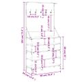vidaXL Vešiak na šaty s botníkom čierny 90x34x184 cm