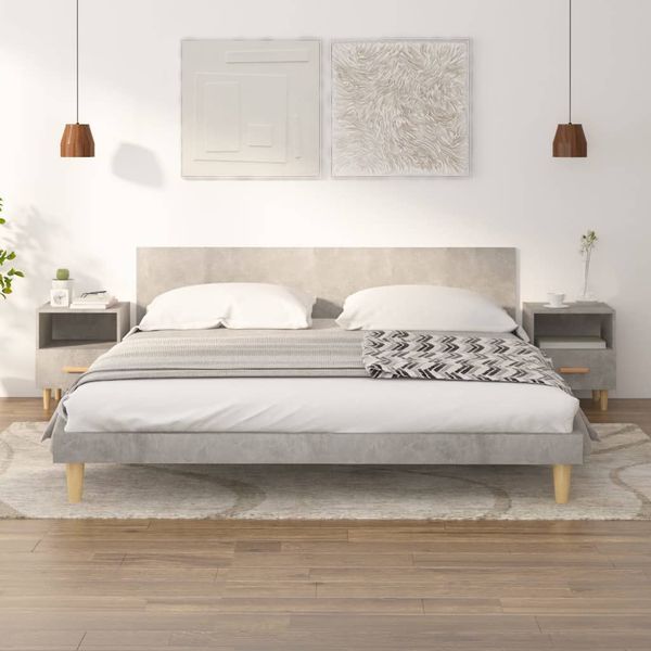 vidaXL Nočné stolíky 2 ks betónové sivé 40x35x47 cm