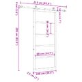 vidaXL Posuvné dvere 100 x 208 cm Borovicový masív Prírodná