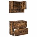 vidaXL Sada kúpeľňového nábytku 2 ks Dymová dub 76,5 x 35 x 64 cm