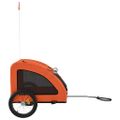 vidaXL Cyklovozík pre zvieratá, oranžový, oxfordská látka, železo