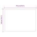 vidaXL Zrkadlo do kúpeľne s LED Priehľadná 70 x 50 cm tvrdené sklo