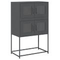 vidaXL Highboard Antracit 68x39x107 cm Oceľ