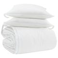vidaXL Sada prikrývok s vankúšom 3 ks Biela Husacia perie