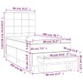 vidaXL Posteľný rám boxsping s matracom krémový 80x200 cm látka
