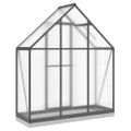 vidaXL Skleník s základovým rámom antracitový 169x58x202 cm hliník