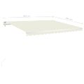 vidaXL Ručne zaťahovacia markíza s LED 4x3,5 cm krémová