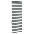 vidaXL Zebra roleta tmavošedá 55x150 cm šírka látky 50,9 cm polyester