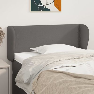 vidaXL Čelo postele so záhybmi sivé 83x23x78/88 cm umelá koža