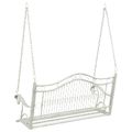 vidaXL Hojdací stôl Oceľ 115 x 61 x 63 cm Antická biela