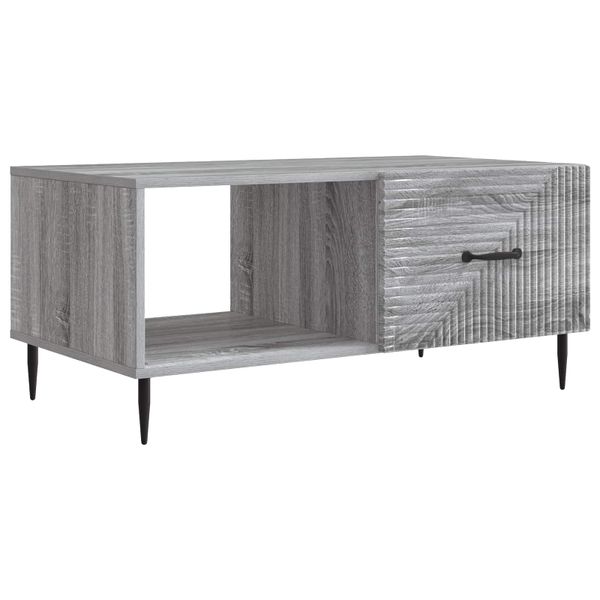 vidaXL Konferenčný stolík Sivá sonoma 90 x 50 x 40 cm Kompozitné drevo