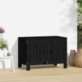 vidaXL Záhradný úložný box čierny 76x42,5x54 cm masívna borovica