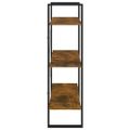 vidaXL Knižnica dymový dub 80x30x105 cm spracované drevo