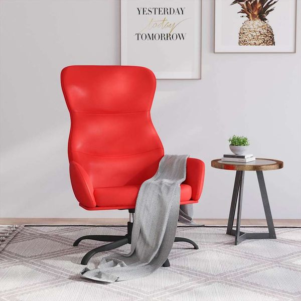 vidaXL Relaxačné kreslo červené umelá koža