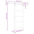 vidaXL Posuvné dvere ORKDAL 83 x 202 cm Borovicový masív