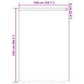 vidaXL Čipková záclona Biela 245x150cm Polyester