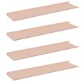 vidaXL Závesná polica Nástenná montáž 4 ks Ružová 80 x 18 x 2,5 cm