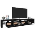 vidaXL TV skrinka s LED svetlami čierna 260x36,5x40 cm
