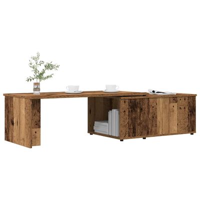 vidaXL Konferenčný stolík staré drevo 150x50x35 cm kompozitné drevo