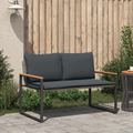 vidaXL lavička s vankúšom Sivá a tmavo sivá 115 x 65 x 72 cm Ratan