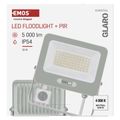 LED reflektor GLARO EMOS ZS2344W s pohybom čidlom, 50 W, biela, IP54, 5000 lm, neutrálna biela