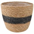 vidaXL 3 ks Prírodná a čierna Ø26 x 19 cm 100% Morská tráva
