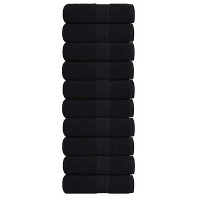 vidaXL Utierky na umývanie FROGN 10 ks čierne 30x30 cm 360 g/m²