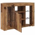 vidaXL Rohový LED TV kabinet 100x40x68cm Staré drevo Kompozitné drevo