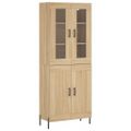 vidaXL Vysoká skrinka dub sonoma 69,5x34x180 cm spracované drevo