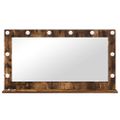 vidaXL Toaletné zrkadlo Dymová dub 100 x 55 x 18 cm Obdĺžnikový