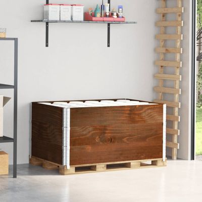 vidaXL Paletové ohrádky 3 ks hnedé 120x80 cm borovicový masív