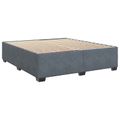 vidaXL Posteľ boxspring s matracom Tmavosivá 180 x 200 cm Zamat