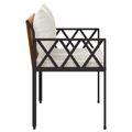 vidaXL Záhradné lavičky 2 -Seater 116 x 56 x 75 cm polyratan