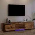 vidaXL TV skriňa s LED Staré drevo 165 x 34 x 40 cm Konštruované drevo