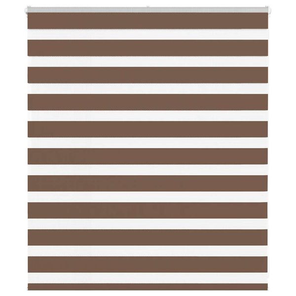 vidaXL Zebra roleta hnedá 130x100 cm šírka látky 125,9 cm polyester