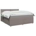 vidaXL Posteľ boxspring s matracom Sivohnedá 160 x 200 cm Látka