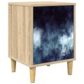 vidaXL Nočný stolík RAALTE Dub sonoma 36 x 33 x 50 cm Kompozitné drevo