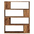 vidaXL skrinka na knihy/priehradka Old Wood 100x24x124,5 cm