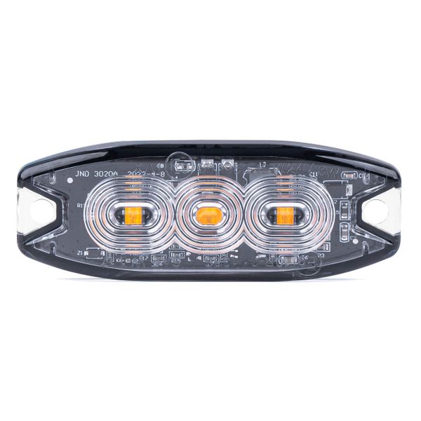 Výstražné osvetlenie oranžové 3x3W LED R65 R10 12/24V IP67