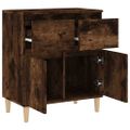 vidaXL Komoda dymový dub 60x35x70 cm spracované drevo