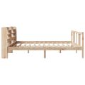 vidaXL Posteľný rám s čelom 200x200 cm masívna borovica