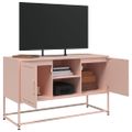 vidaXL TV skrinka ružová 100,5x39x60,5 cm oceľ