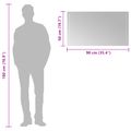 vidaXL Zrkadlo do kúpeľne s LED Priehľadná 90 x 50 cm tvrdené sklo