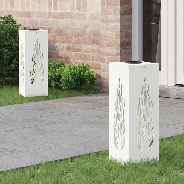 vidaXL Solárne LED svetlo na chodník 2 pcs Biela