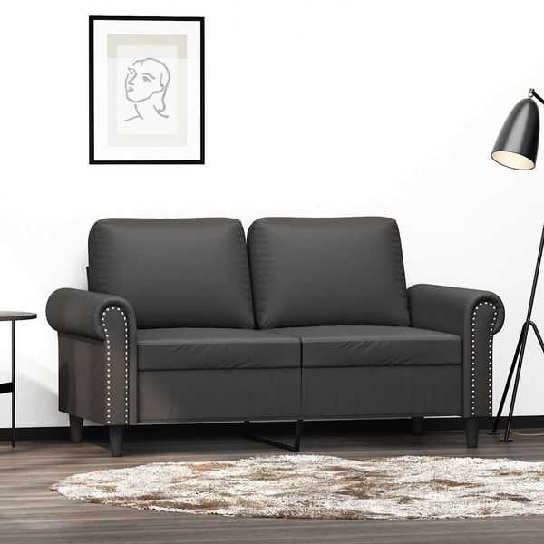 vidaXL 2-miestna pohovka sivá 120 cm umelá koža