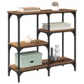 vidaXL Konzolový stôl Staré drevo 80 x 29 x 75 cm Kompozitné drevo