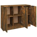 vidaXL Komoda dymový dub 90,5x30x70 cm spracované drevo