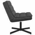 vidaXL Otočná stolička Čierna 63 x 75 x 76 cm Antik PU